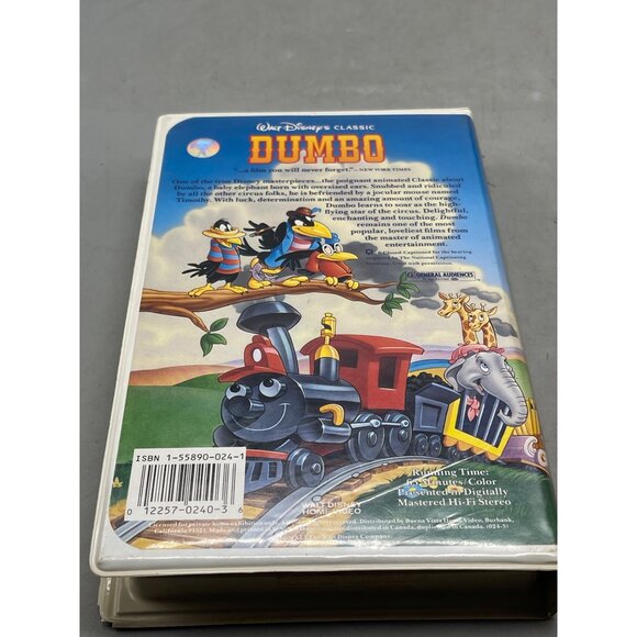 Walt Disney Dumbo VHS tape cartoon Diamond Edition English rated G 63 min READ - Picture 2 of 4